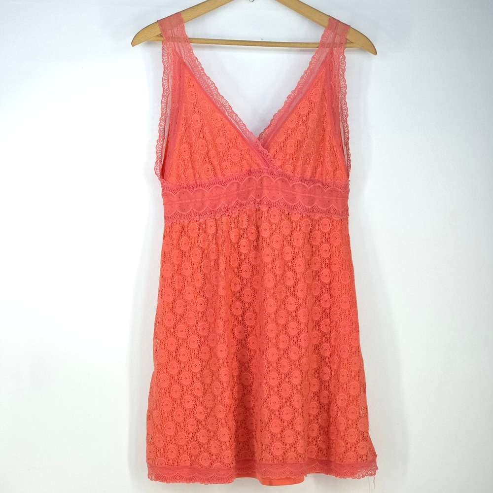 Pinky Lace Fit & Flare‎ Dress Womens XL Lined Boho Fairy Coquette Summer Romance